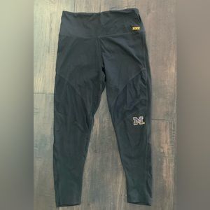 Amazing Victorias Secret PINK Ultimate Leggings Sz M University of Michigan